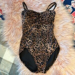 Embrace your Curves by Miracle Brands Cheetah Leopard One Piece Swimsuit